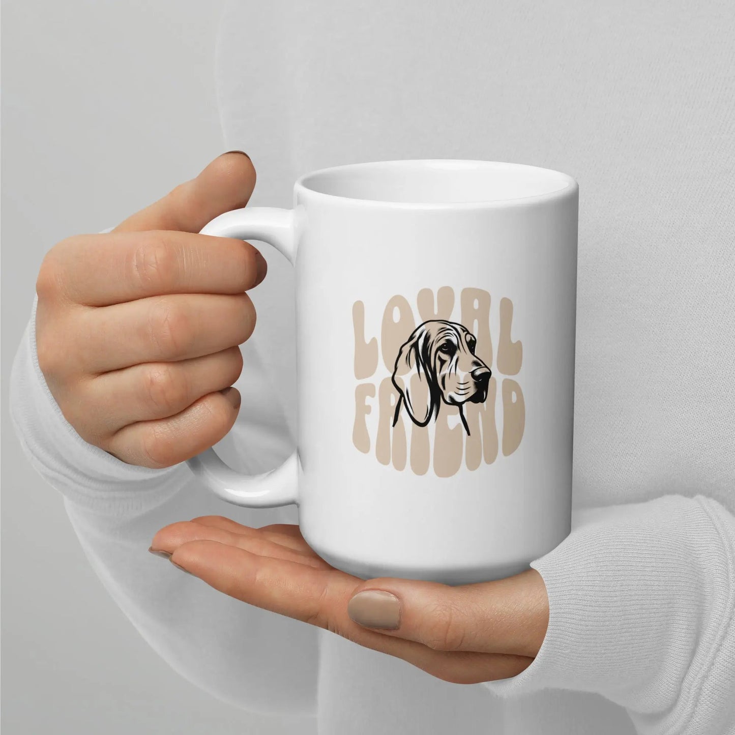 Loyal Friend Mug - Ceramic Coffee Cup Gift for Dog Lovers. - PrintsDog