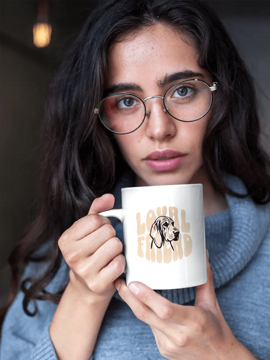 Loyal Friend Mug - Ceramic Coffee Cup Gift for Dog Lovers. - PrintsDog