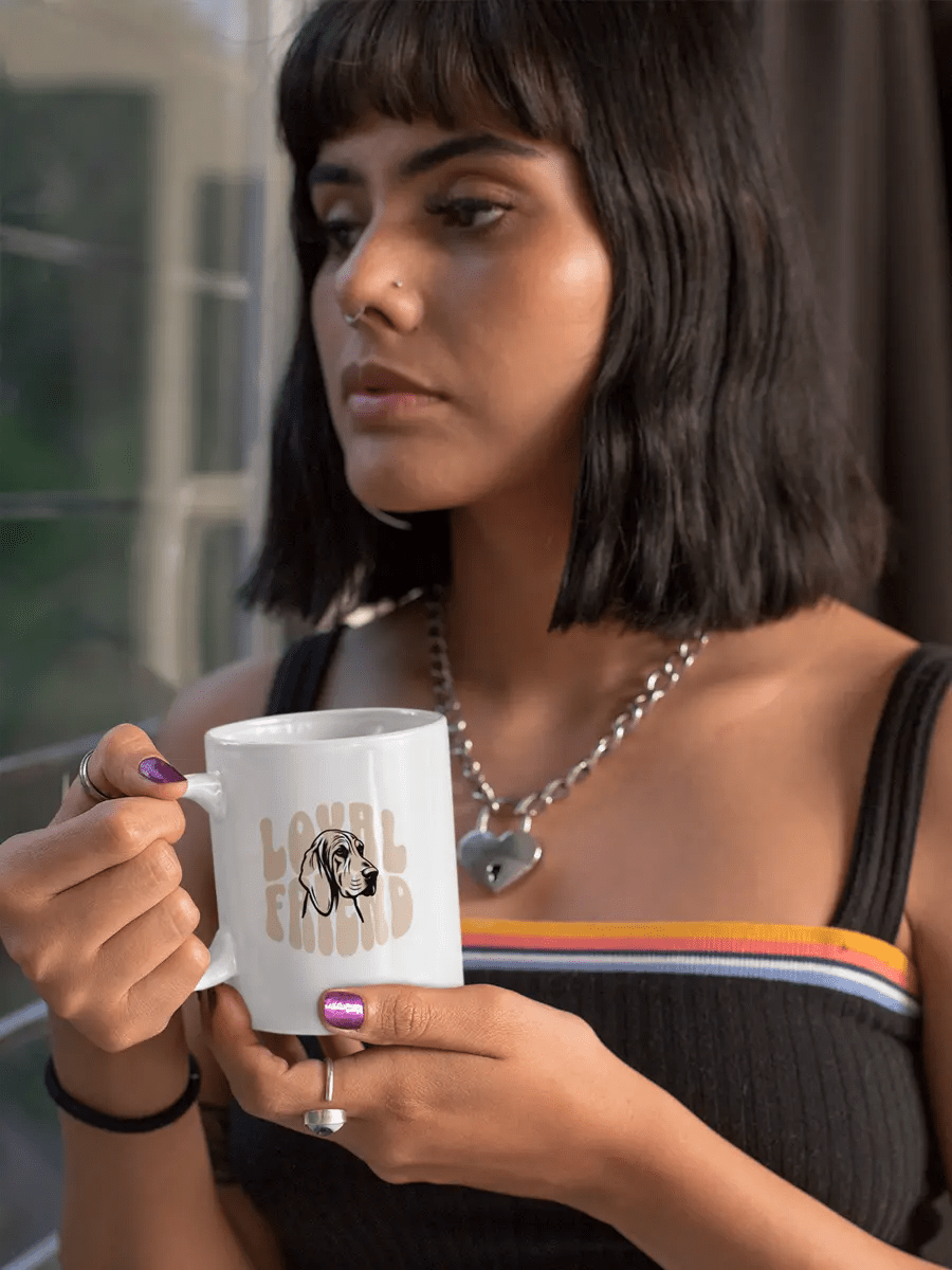 Loyal Friend Mug - Ceramic Coffee Cup Gift for Dog Lovers. - PrintsDog