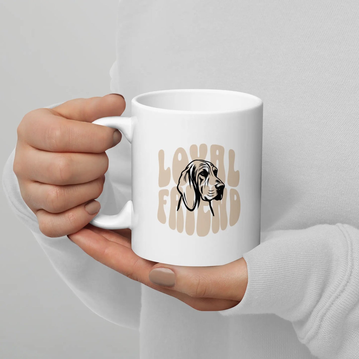 Loyal Friend Mug - Ceramic Coffee Cup Gift for Dog Lovers. - PrintsDog