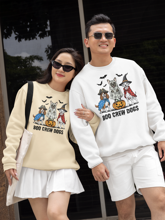 Halloween Dogs. Funny Dogs in Costumes Sweatshirt.