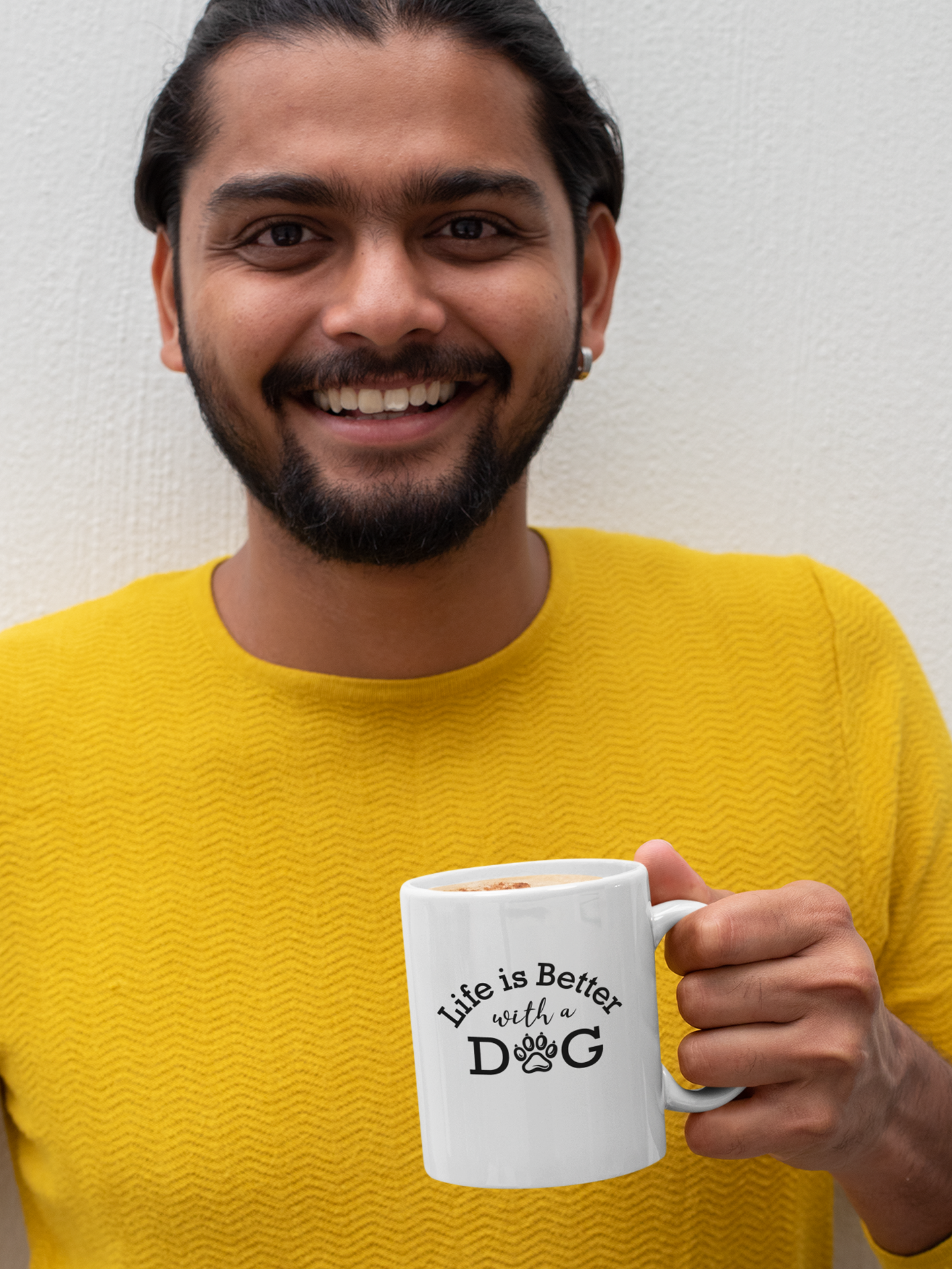 Life is Better with Dog - Ceramic Mug for Dog Lovers.