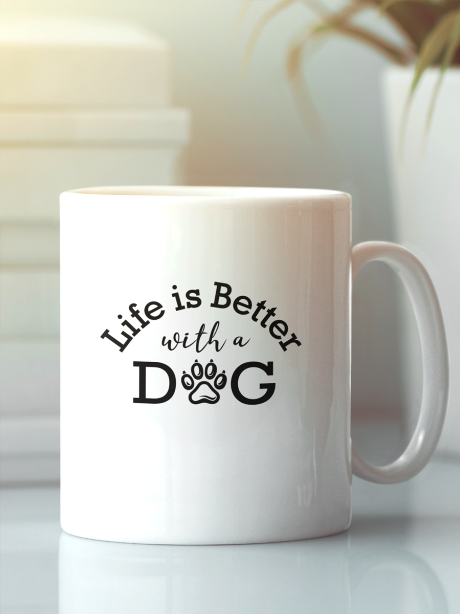 Life Is Better with Dogs Mug – Ceramic Gift Cup.