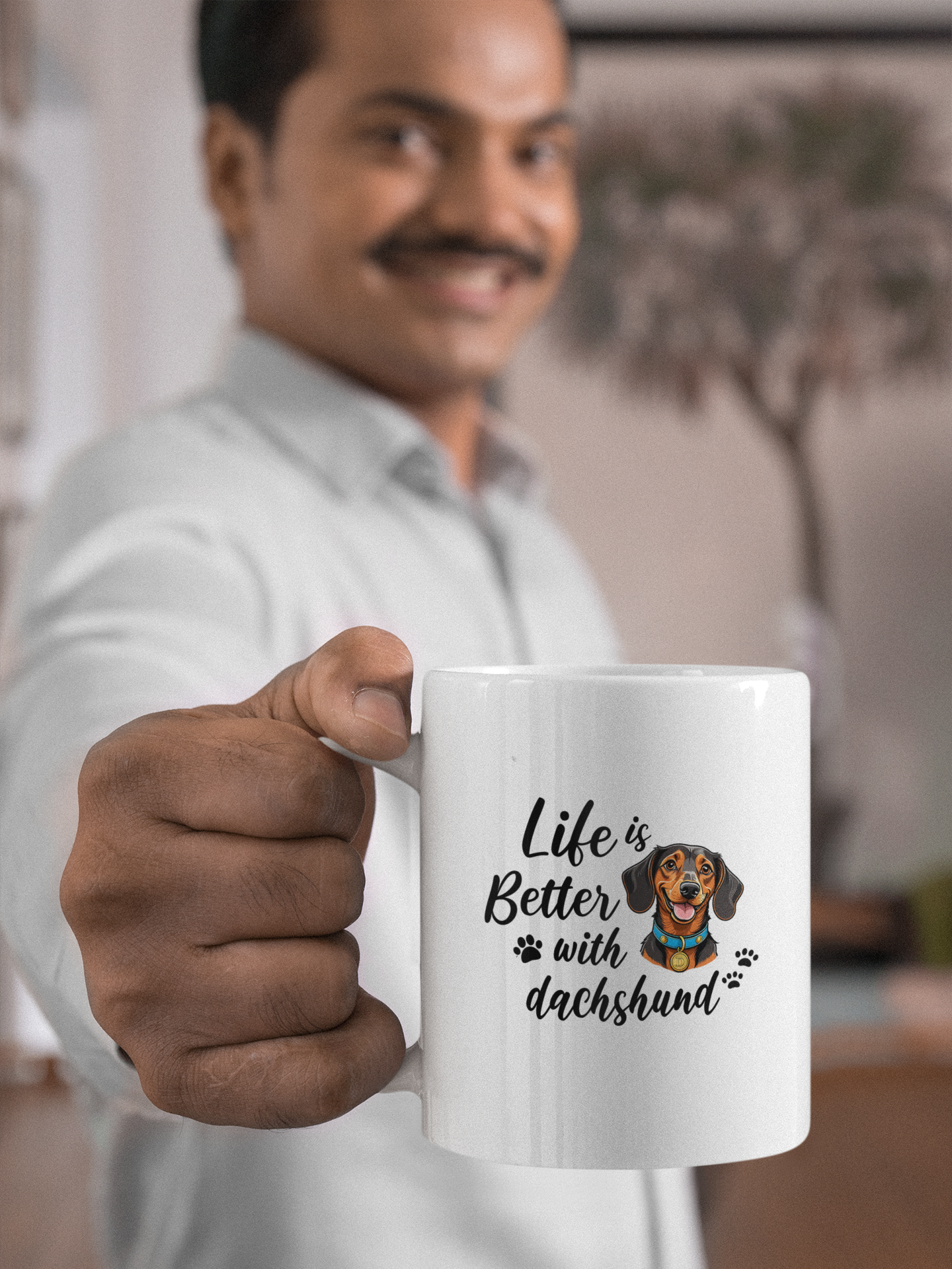 Life is Better with Dachshund - Ceramic Mug for Dog Lovers.