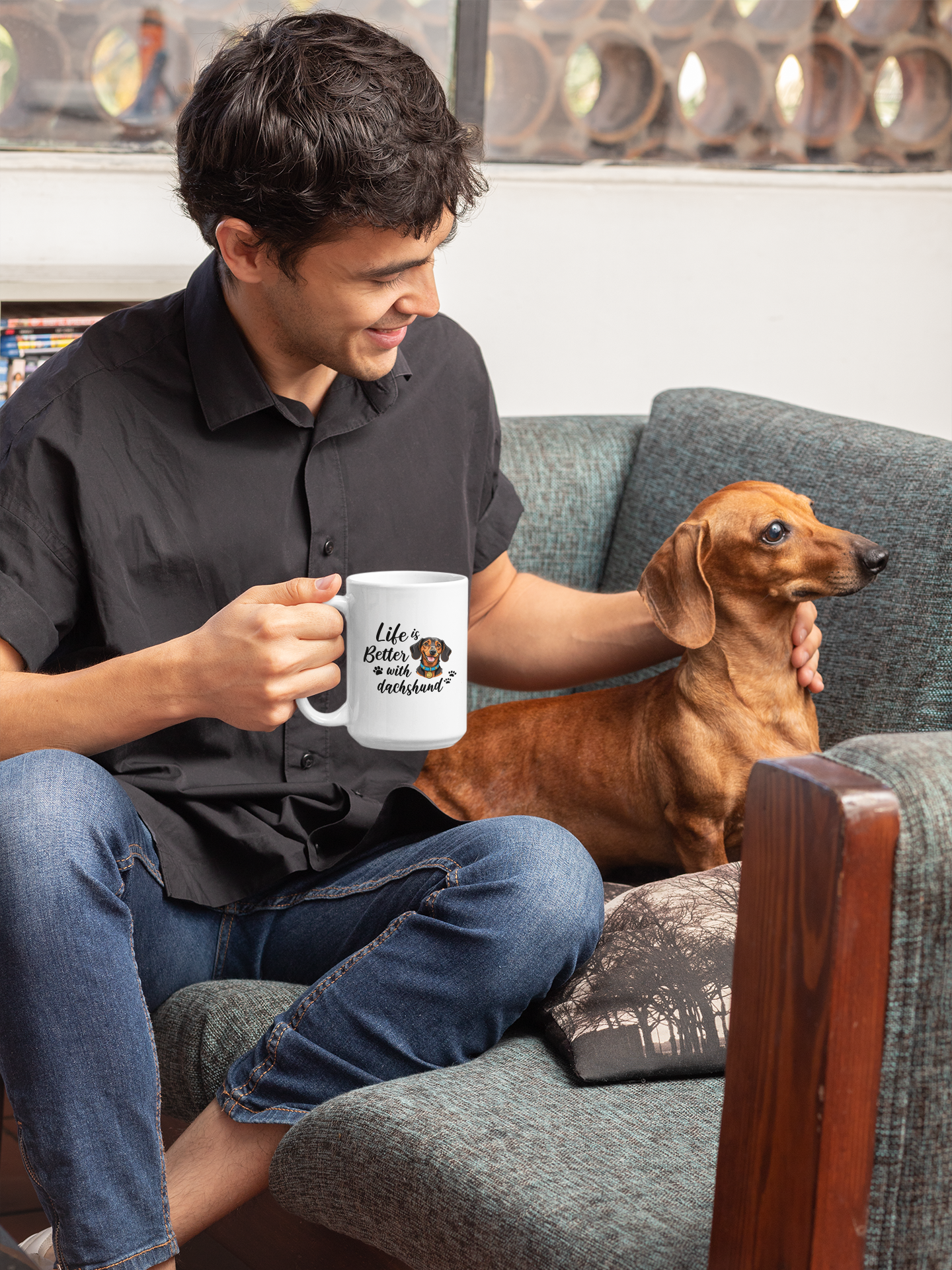 Life is Better with Dachshund - Ceramic Mug for Dog Lovers.