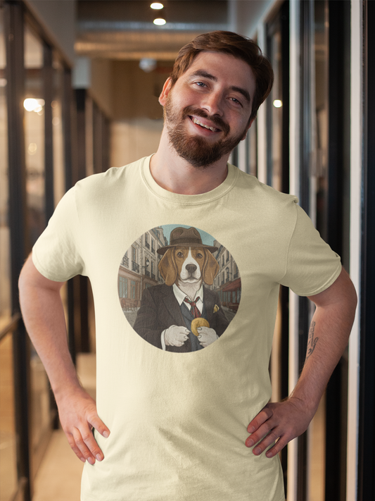 Beagle in Paris T-Shirt – Cute Vintage Dog Print “Bonjour Beagle!”