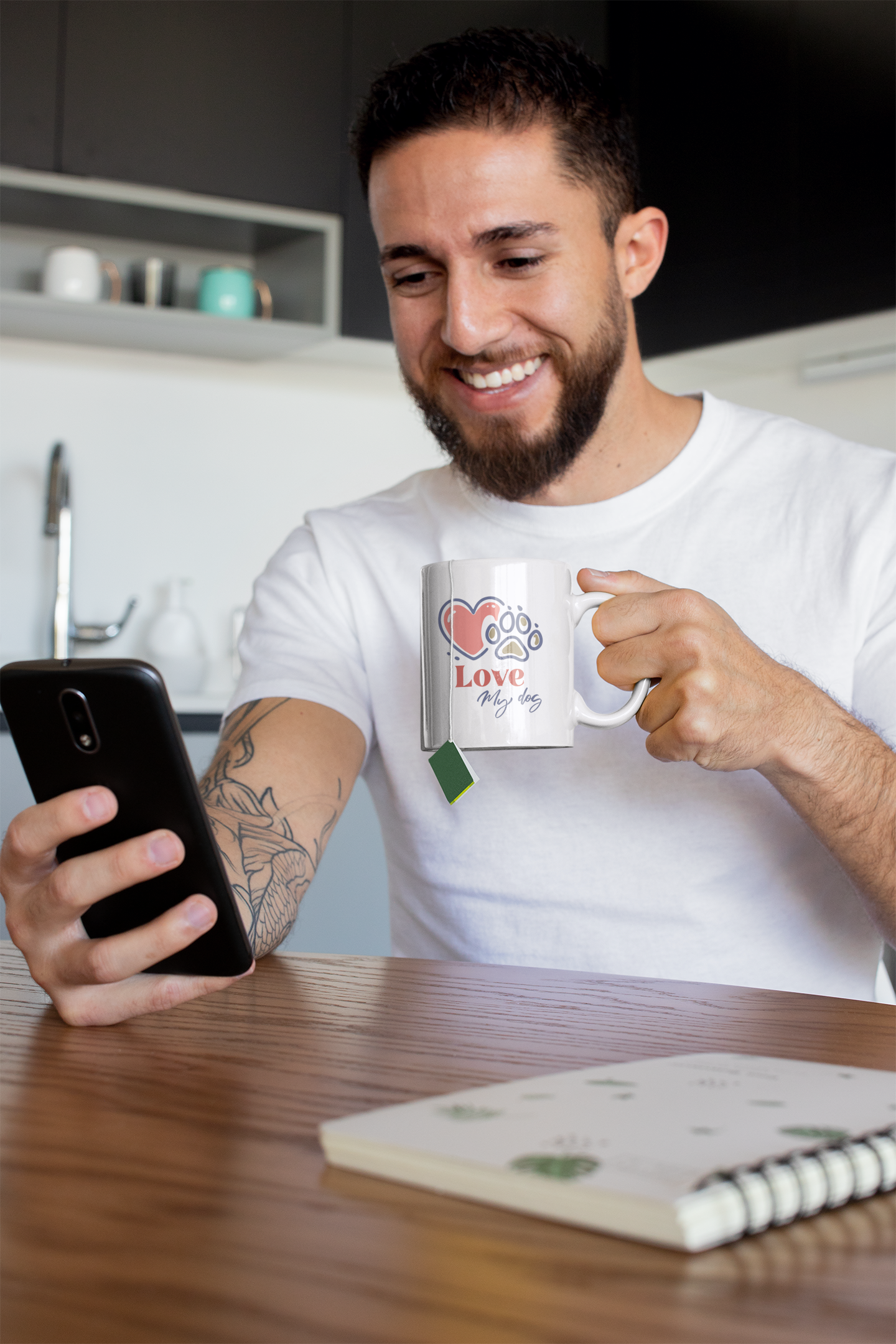 Love my dog - Ceramic Mug for Dog Lovers.