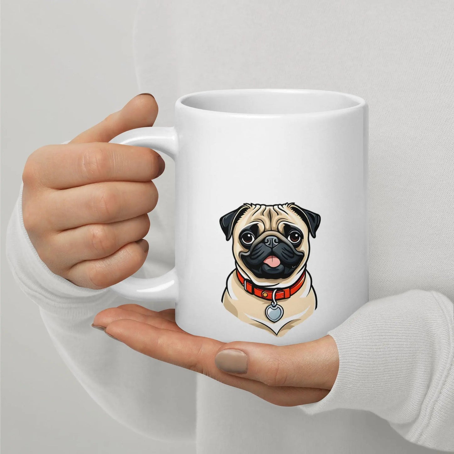 Pug Mug - Ceramic Coffee Cup Gift for Pug Lovers - PrintsDog
