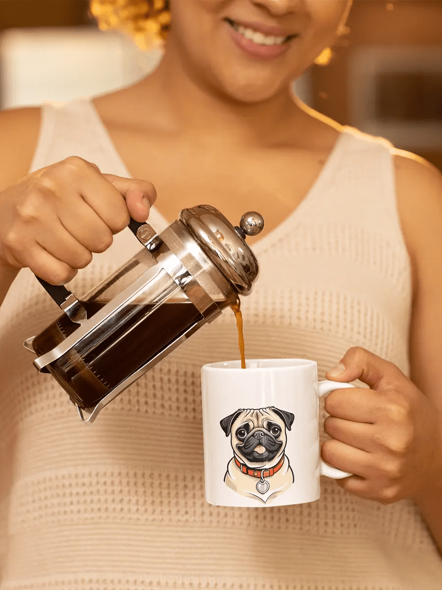 Pug Mug - Ceramic Coffee Cup Gift for Pug Lovers - PrintsDog