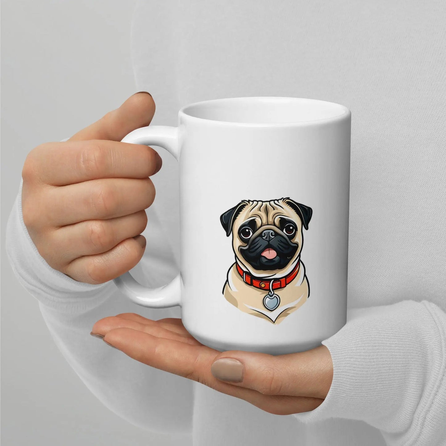 Pug Mug - Ceramic Coffee Cup Gift for Pug Lovers - PrintsDog