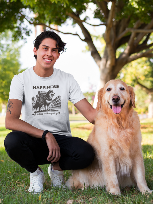 Happiness is hiking with my dog T-Shirt.