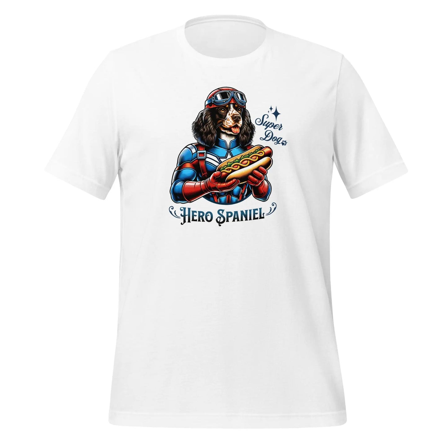 Spaniel T-Shirt - "Hero Spaniel" Superhero Dog Lover Tee. - PrintsDog