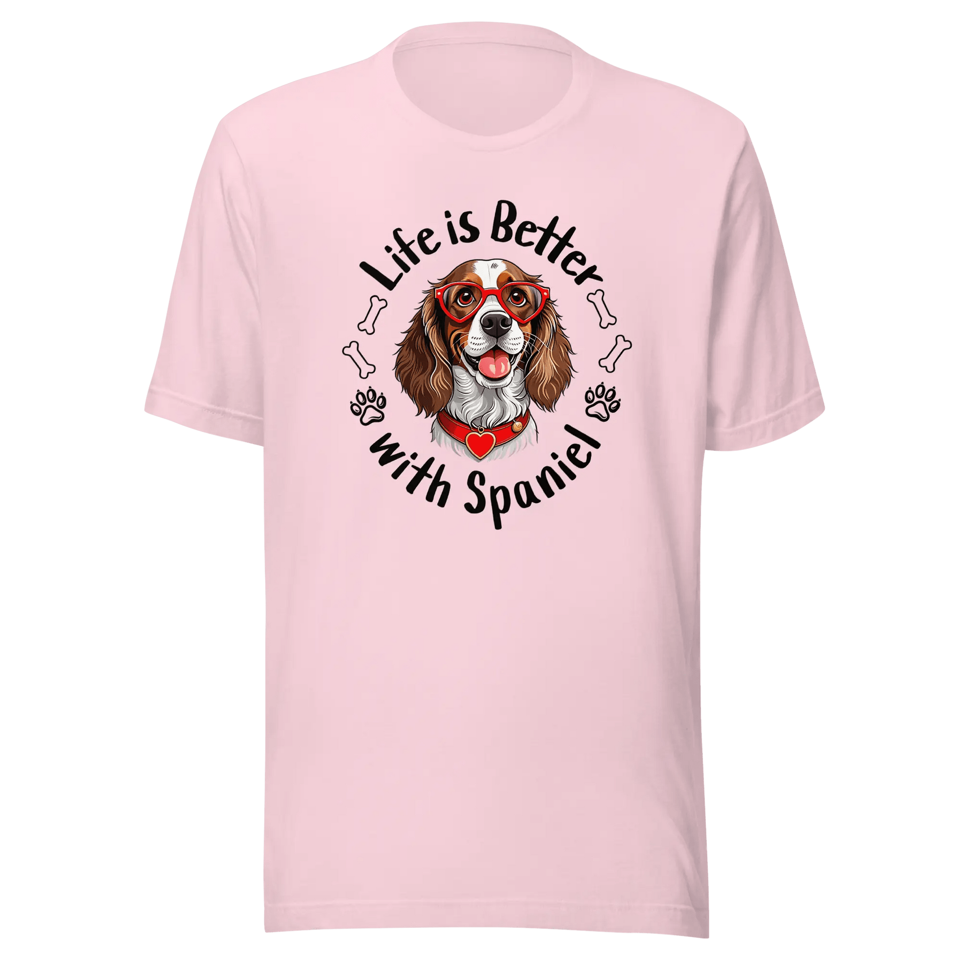 Spaniel T-Shirt - "Life Is Better with Spaniel" Dog Lover Tee - PrintsDog