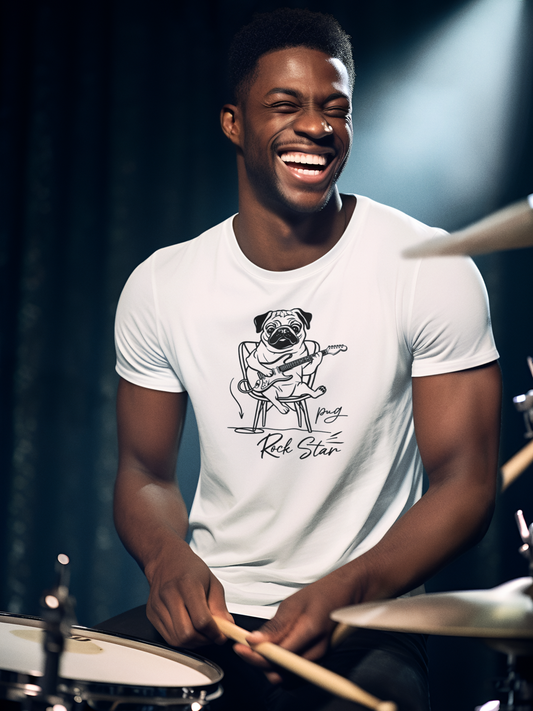 T-Shirt "Pug Rock Star".