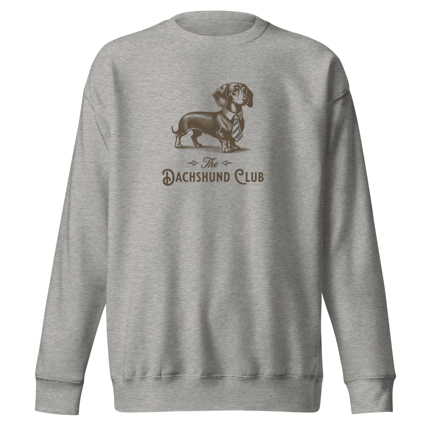 The Dachshund Club Sweatshirt - Vintage Dachshund in Tie Gift for Dachshund Lovers - PrintsDog