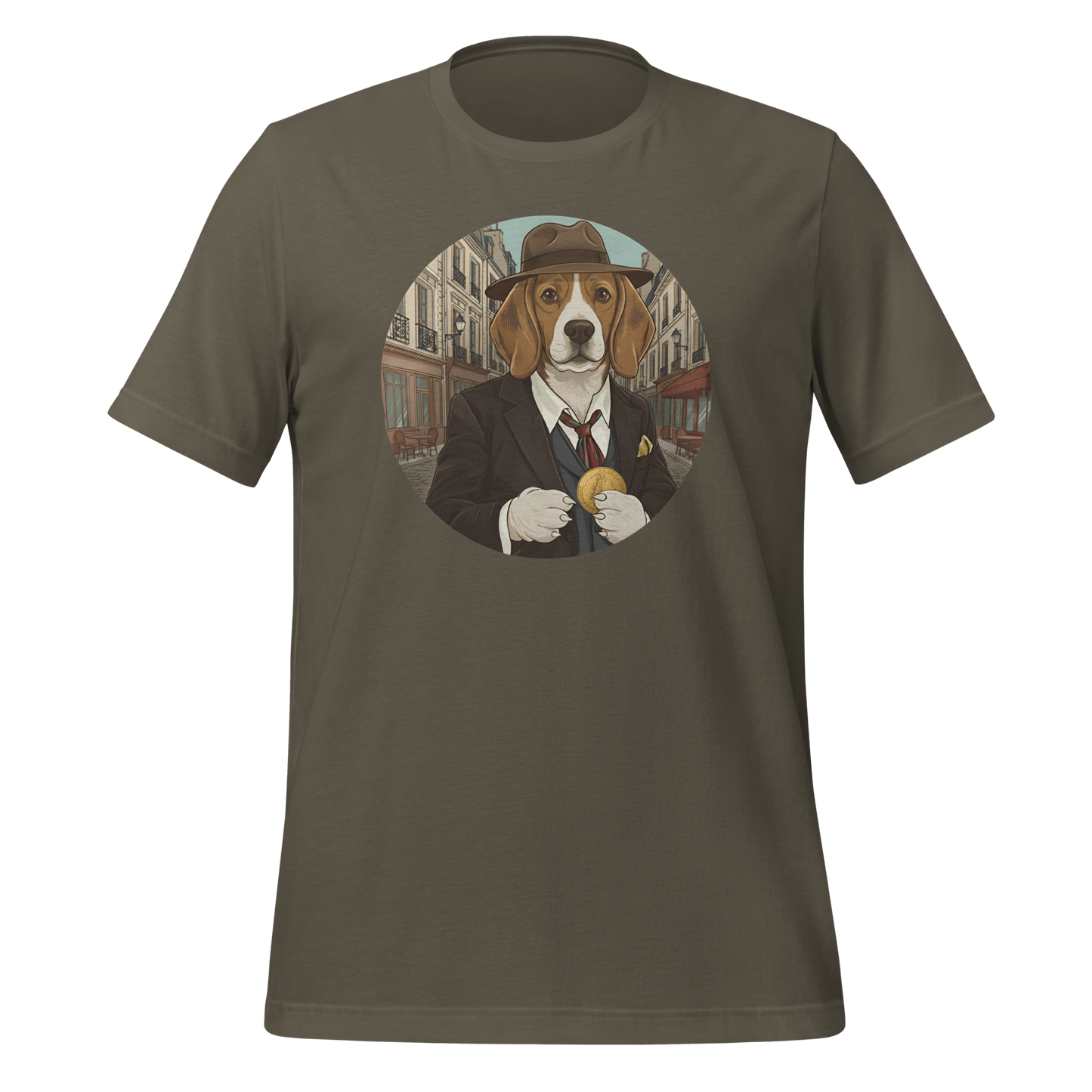 Beagle in Paris T-Shirt – Cute Vintage Dog Print “Bonjour Beagle!”