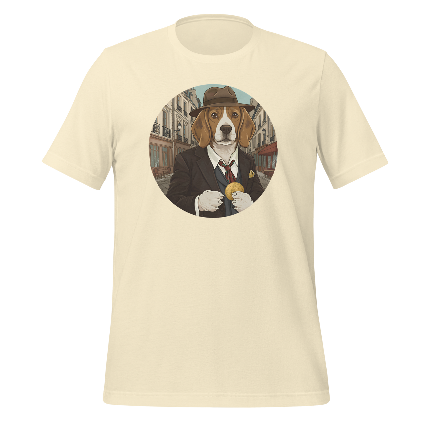 Beagle in Paris T-Shirt – Cute Vintage Dog Print “Bonjour Beagle!”