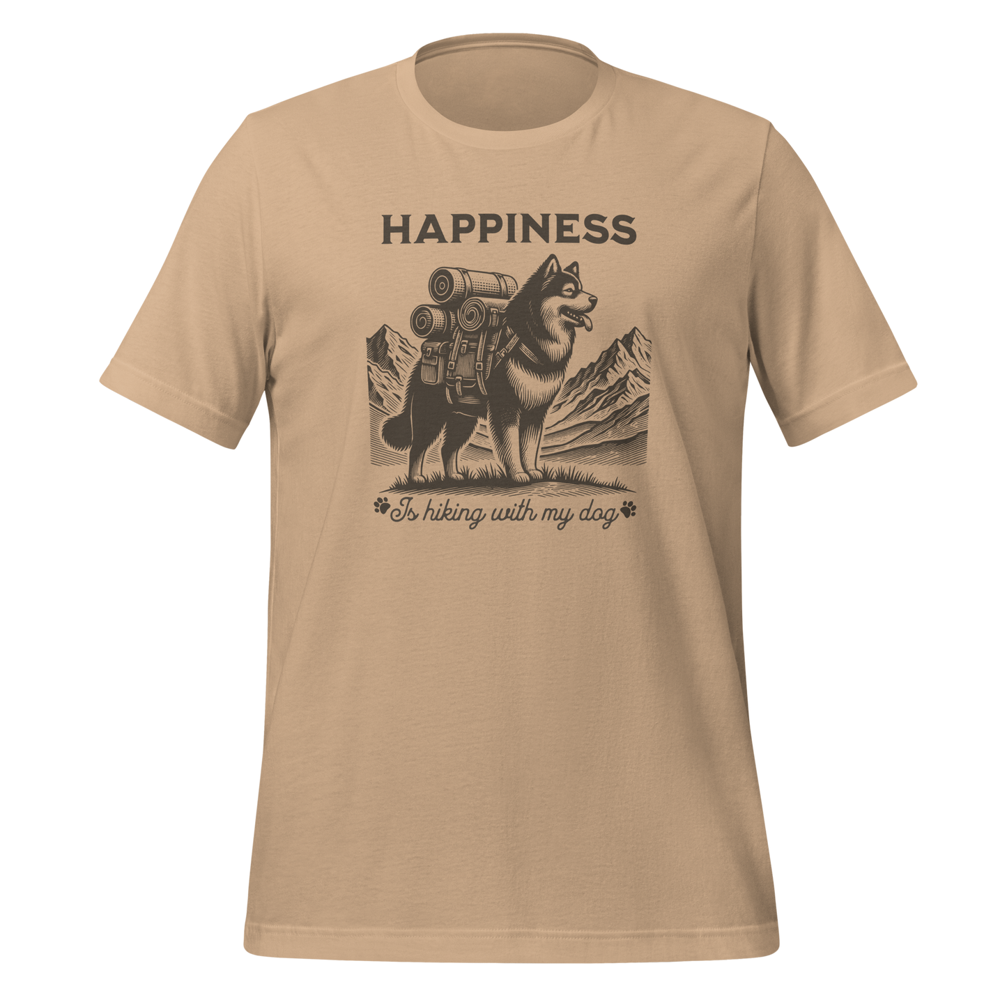 Happiness is hiking with my dog T-Shirt.