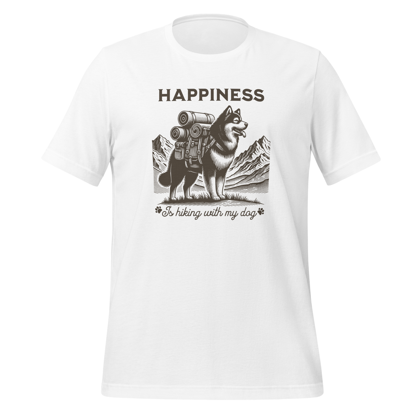 Happiness is hiking with my dog T-Shirt.