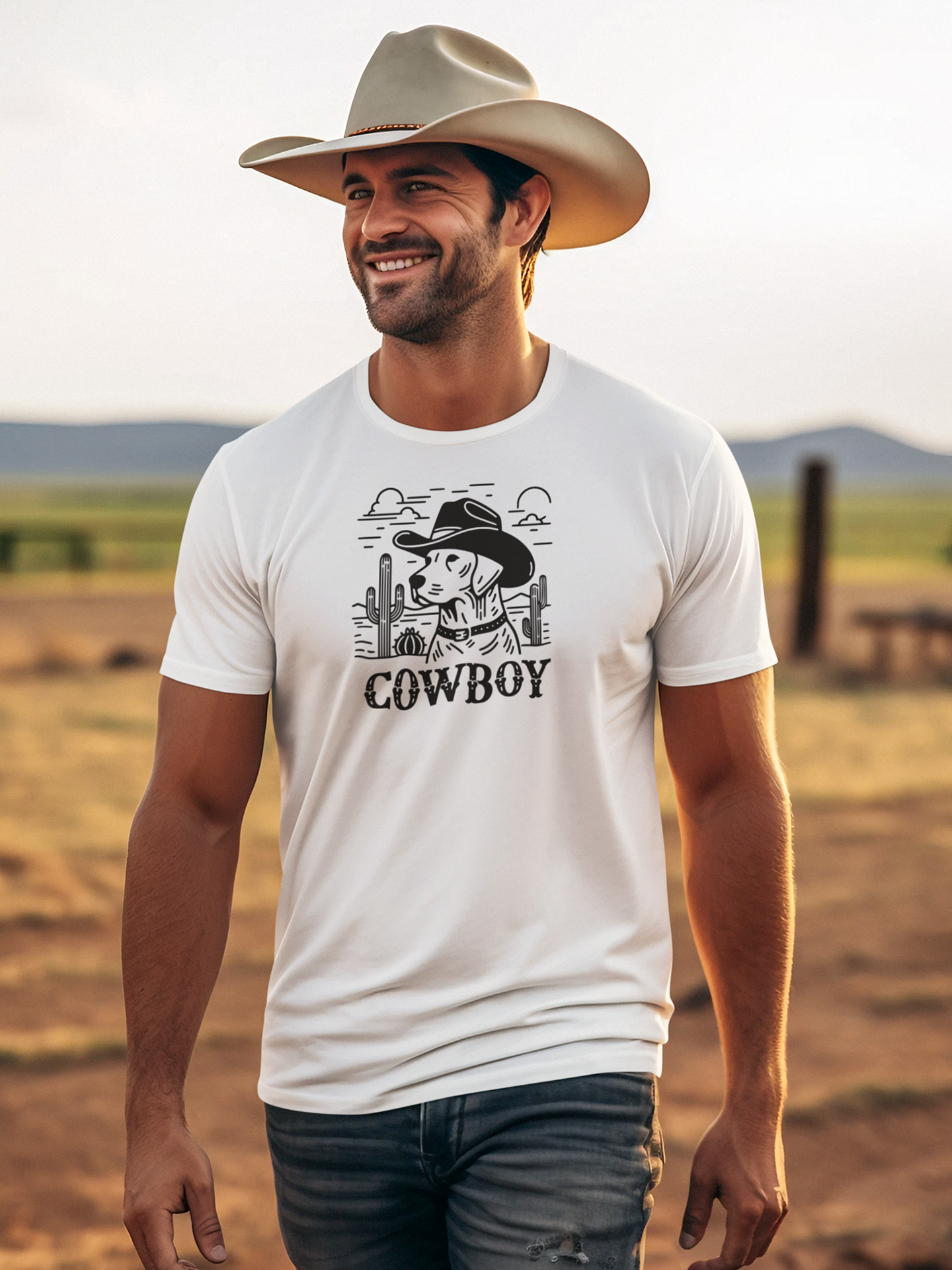 Dog Cowboy T-Shirt..