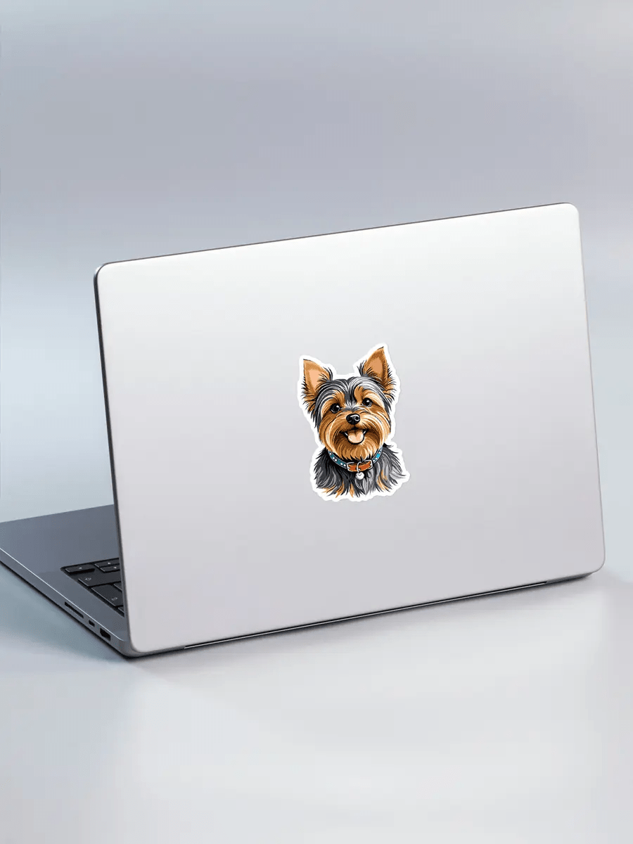 Yorkie Sticker - Waterproof Yorkshire Terrier Vinyl Decal for Laptop & Water Bottle. - PrintsDog
