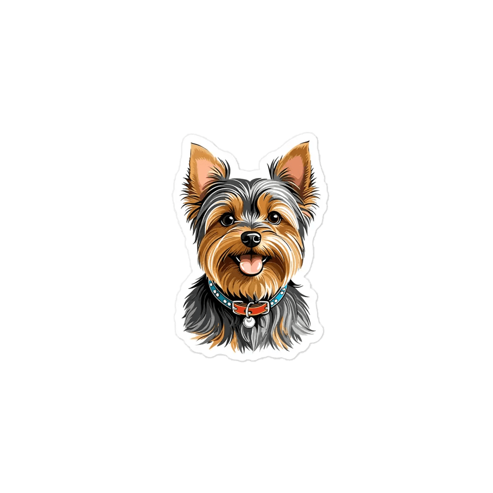 Yorkie Sticker - Waterproof Yorkshire Terrier Vinyl Decal for Laptop & Water Bottle. - PrintsDog