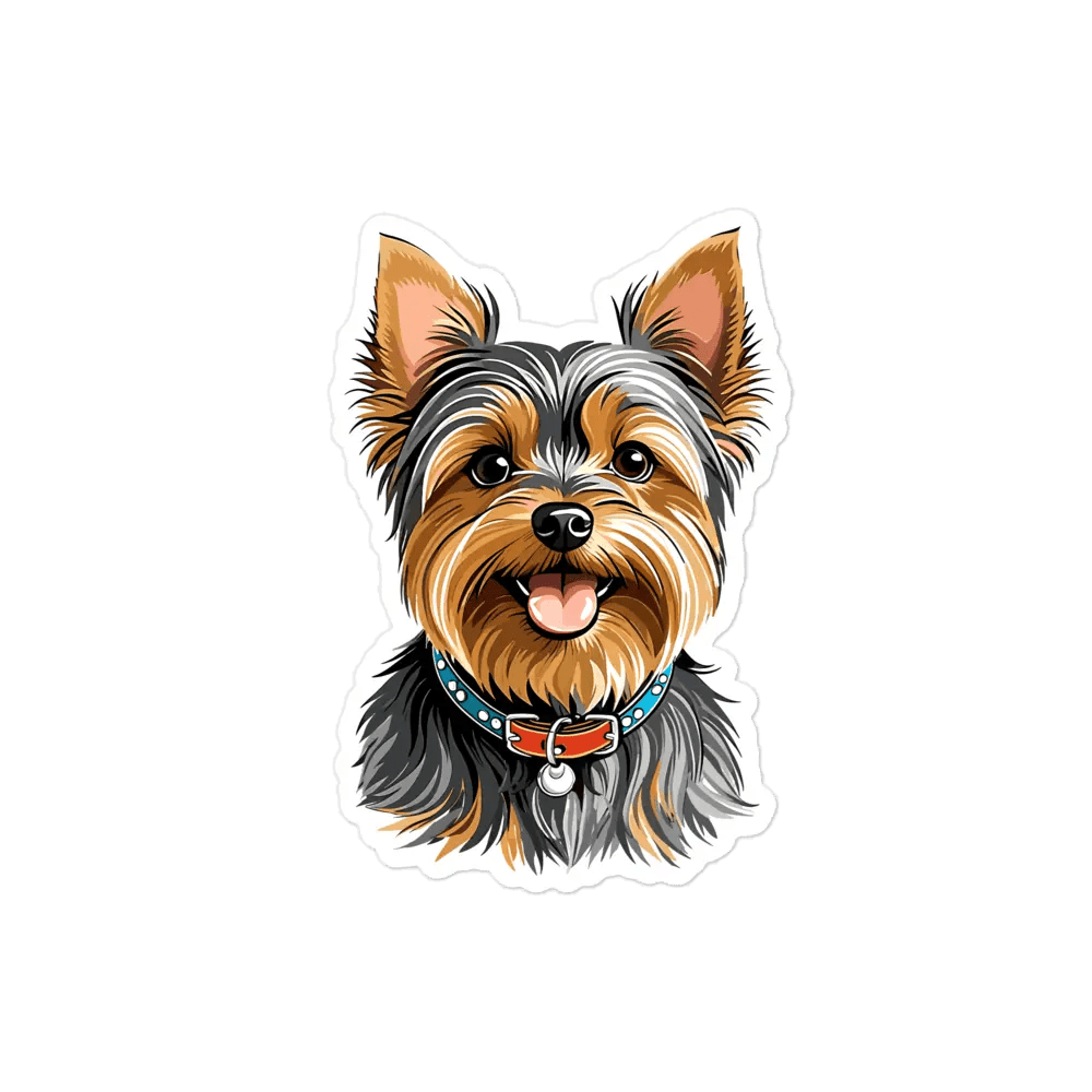 Yorkie Sticker - Waterproof Yorkshire Terrier Vinyl Decal for Laptop & Water Bottle. - PrintsDog