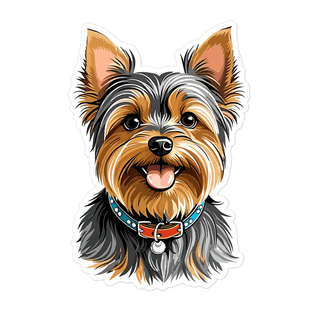 Yorkie Sticker - Waterproof Yorkshire Terrier Vinyl Decal for Laptop & Water Bottle. - PrintsDog