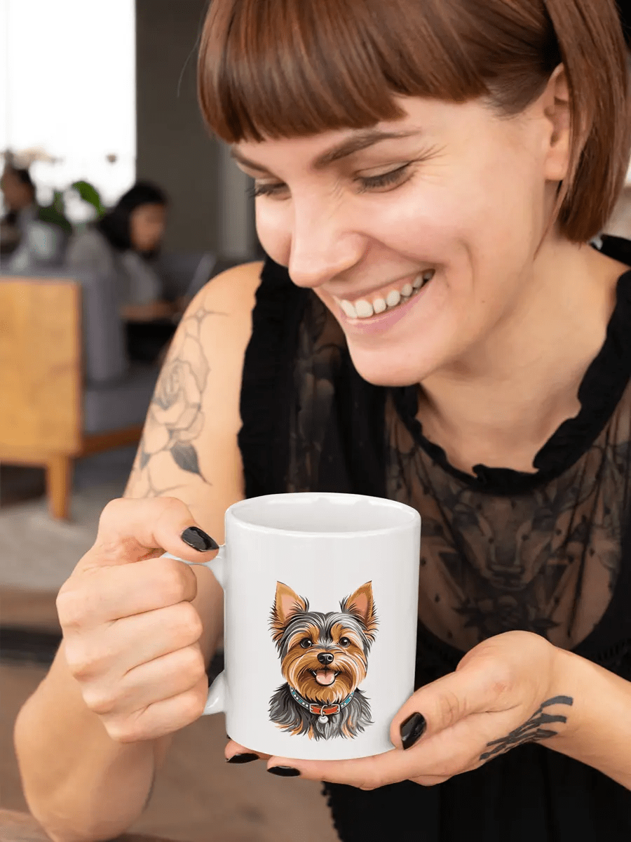 Yorkshire Terrier Mug - Ceramic Coffee Cup Gift for Yorkie Lovers. - PrintsDog
